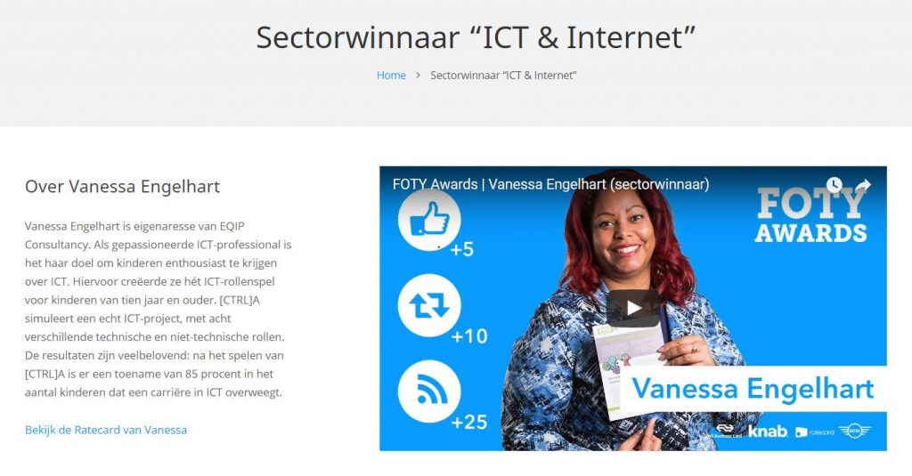 Freelancer van het jaar (FOTY) Sector Winnaar!